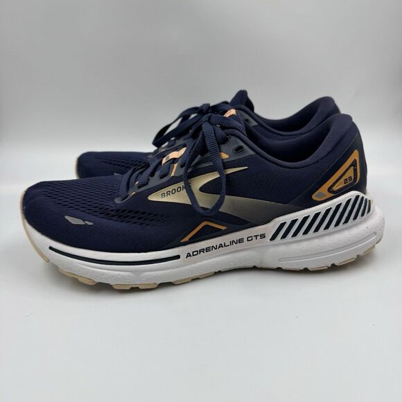 Brooks Adrenaline GTS 23 Women's Size 9 Running Shoes Peacoat/Peach - Picture 11 of 12